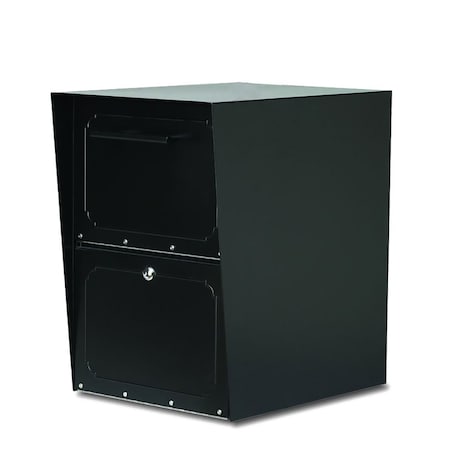 Architectural Mailboxes Oasis Galvanized Steel, Locking, Parcel Drop, 5103B, Black, Extra Large Capacity 5103B